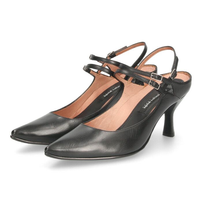 ラボキゴシ ワークス レディース パンプス ヒール バックストラップ 本革 12678 ブラック サンド ベージュ ダークグリーン 靴 日本製 RABOKIGOSHI works