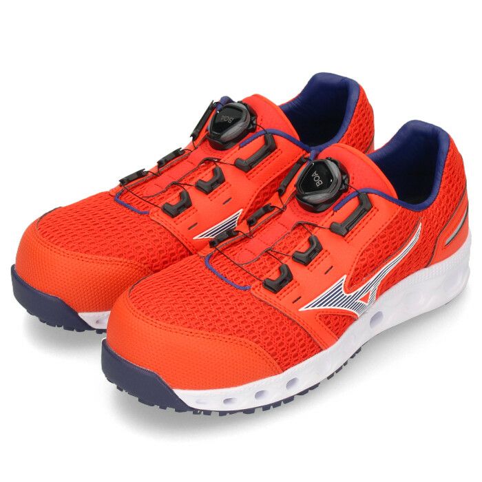 MIZUNO 安全靴 ミズノ オールマイティ VH51LBOA F1GA2306 ブラック　ベージュ オレンジ  プッシュプル式ダイヤル ワーキング メンズ スニーカー  3E