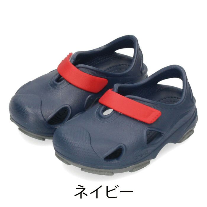 crocs クロックス サンダル キッズ バックストラップ オールテレイン フィッシャーマン トドラー 208351 カーキ ネイビー ブラック