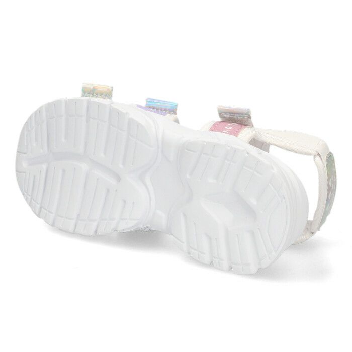 ラブリースマイル キッズ サンダル LS2004F マルチ 厚底 3本ベルト ベルクロ 子供靴 女の子 スポーツサンダル