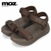 MOZ モズ サンダル レディース 57761 スポーツサンダル 厚底 ダークブラウン 茶色 軽量 ヒール 5cm 靴 
