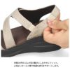 サンダル レディース 厚底 ウエッジソール ストラップ コンフォート NICO ニコ 41711 黒 ブラック ライトグレー　オレンジ カジュアル 本革 日本製