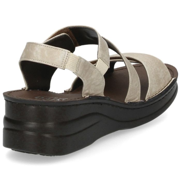 サンダル レディース 厚底 ウエッジソール ストラップ コンフォート NICO ニコ 41711 黒 ブラック ライトグレー　オレンジ カジュアル 本革 日本製