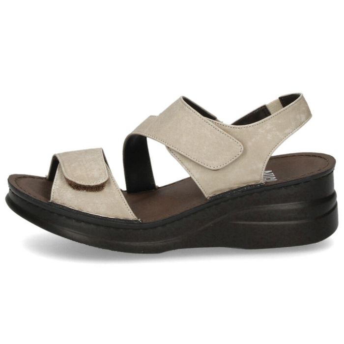 サンダル レディース 厚底 ウエッジソール ストラップ コンフォート NICO ニコ 41711 黒 ブラック ライトグレー　オレンジ カジュアル 本革 日本製