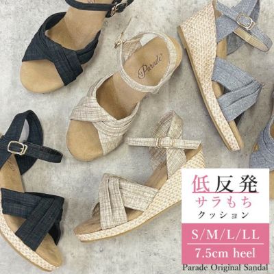 サンダル レディース 歩きやすい 厚底 7cm ヒール 軽量 バック