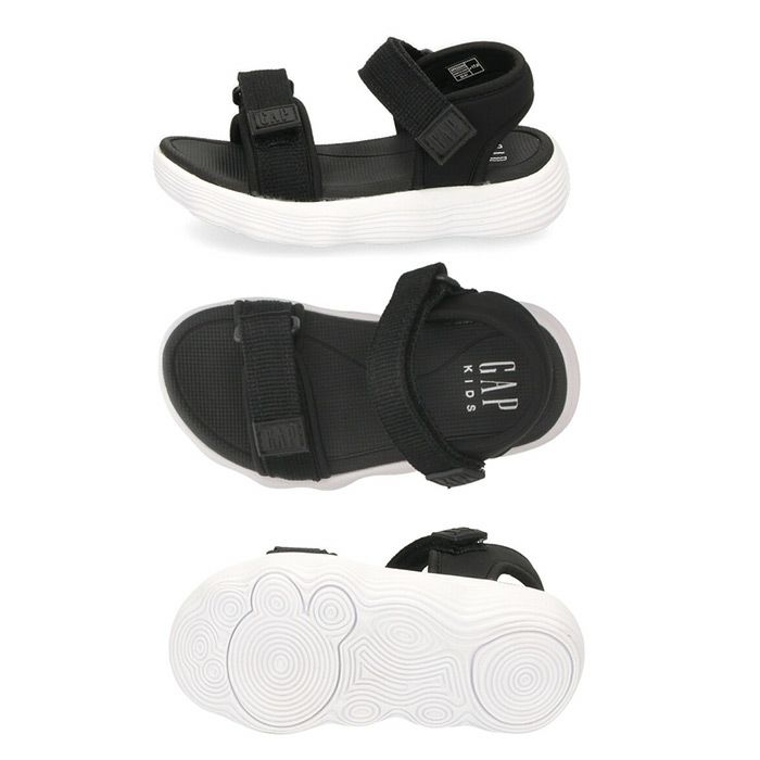 GAP ギャップ キッズ ジュニア サンダル GPK22340 マルチ ブルー ブラック スポーツサンダル ベルクロ 子供靴 男の子 女の子