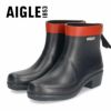 AIGLE エーグル レインブーツ レディース ミリカ ボッティロン ラバーブーツ マリン ZZFNB28 ネイビー 長靴 ヒール アンクル丈 防水