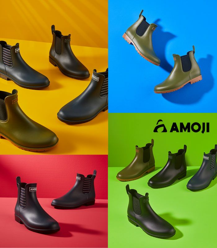 AMOJI アモジ メンズ レインブーツ CB919 GREEN NAVY BROWN BLACK