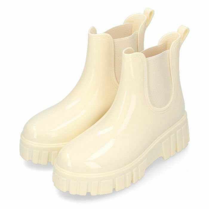 AMOJI アモジ レディース レインブーツCB918 BEIGE BLACK