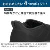 スリッポン メンズ スニーカー 防水 スリップイン 立ったまま履ける 靴 軽量 紐なし 履きやすい 歩きやすい 軽い ハンズフリー 黒 楽すぽっ Parade 985831