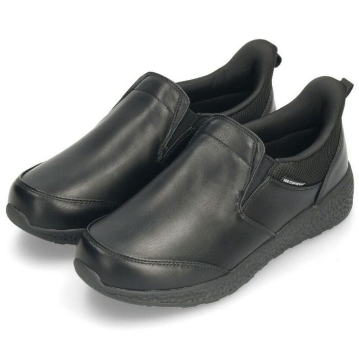 スリッポン メンズ スニーカー 防水 スリップイン 立ったまま履ける 靴 軽量 紐なし 履きやすい 歩きやすい 軽い ハンズフリー 黒 楽すぽっ Parade 985831