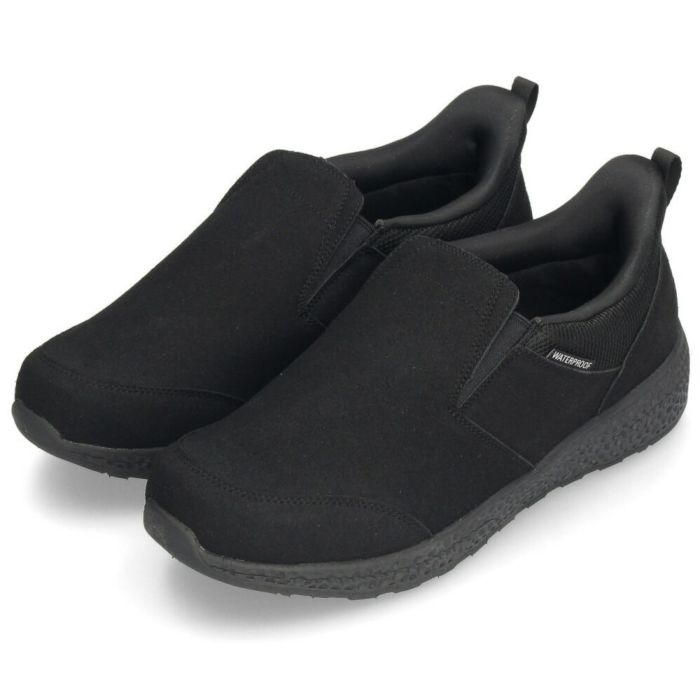 スリッポン メンズ スニーカー 防水 スリップイン 立ったまま履ける 靴 軽量 紐なし 履きやすい 歩きやすい 軽い ハンズフリー 黒 楽すぽっ Parade 985831