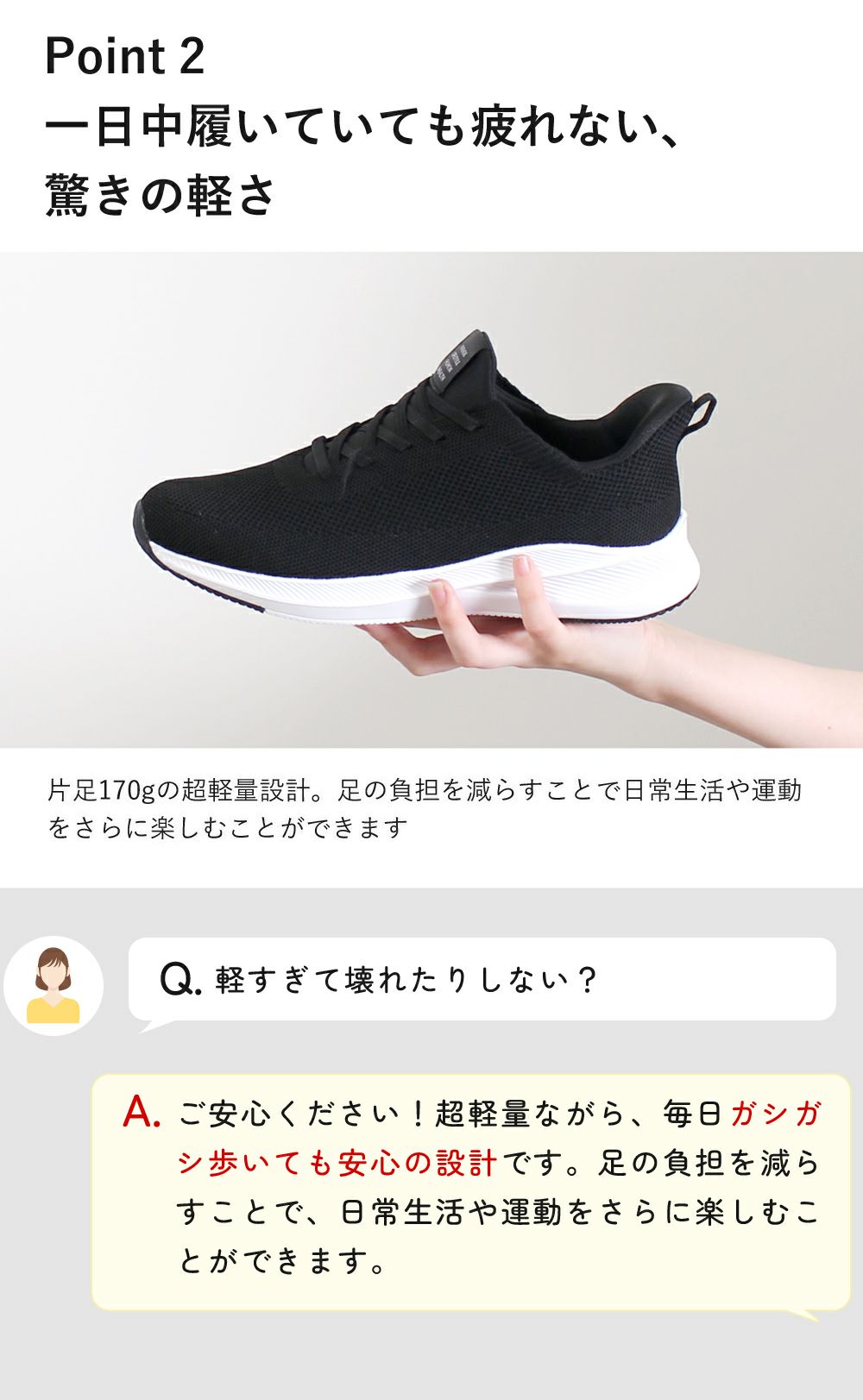 手を使わず履ける靴 レディース メンズ 立ったまま履ける靴 ハンズフリー スリッポン スニーカー 軽い 屈曲性 履きやすい 靴 ゴム紐 ライトグレー ネイビー ブラック 黒 楽すぽっ Parade 981705