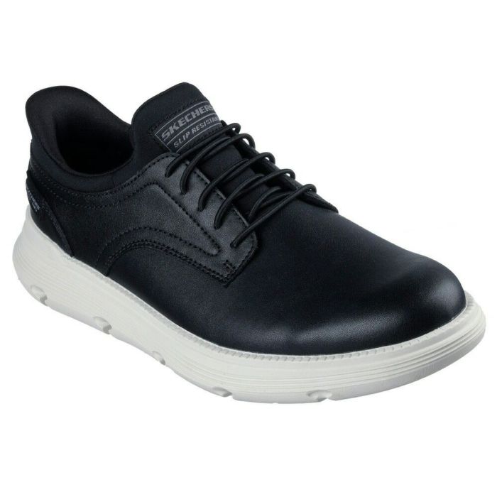 栗山英樹さんCM着用モデル スケッチャーズ スリップインズ メンズ ガルザ カービン 革靴 スニーカー スリッポン ゴム紐 SKECHERS 履きやすい ビジネスシューズ 本革 ノーマル幅