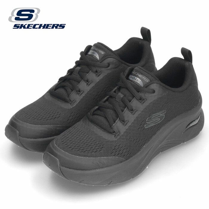 SKECHERS 232502 メンズ スニーカー スケッチャーズ アーチフィット デラックス サマー ブラック ゆったり 衝撃軽減 セール