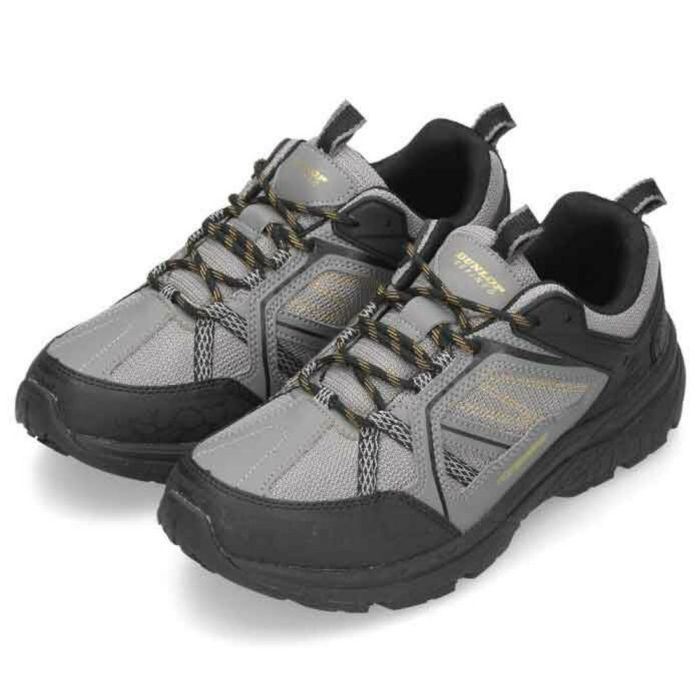 DUNLOP ダンロップ 靴 スニーカー メンズ リファインド DU6004 黒 ブラック グレー 通気防水 ムレにくい 超幅広 6E 防水 軽量