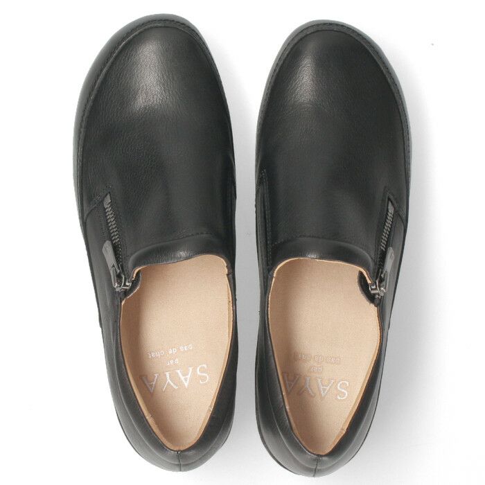 SAYA サヤ 靴 ラボキゴシ レディース スリッポン レザー 51157 ブラック キャメル カジュアル フラットシューズ 本革 日本製