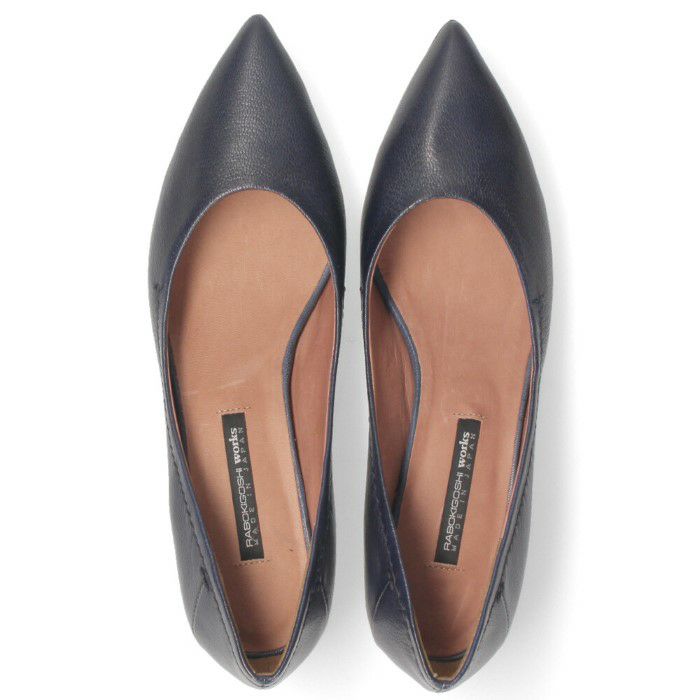 パンプス ローヒール 黒 本革 ラボキゴシ ワークス 12679 ブラック ベージュ ネイビー ブラウン フラットパンプス レディース 靴 日本製 RABOKIGOSHI works