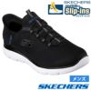 SKECHERS 232457 メンズ スリッポン スニーカー スケッチャーズ ハンズフリー スリップインズ サミッツ ハイ レンジ BLK CHAR BBK ブラック チャコール セール