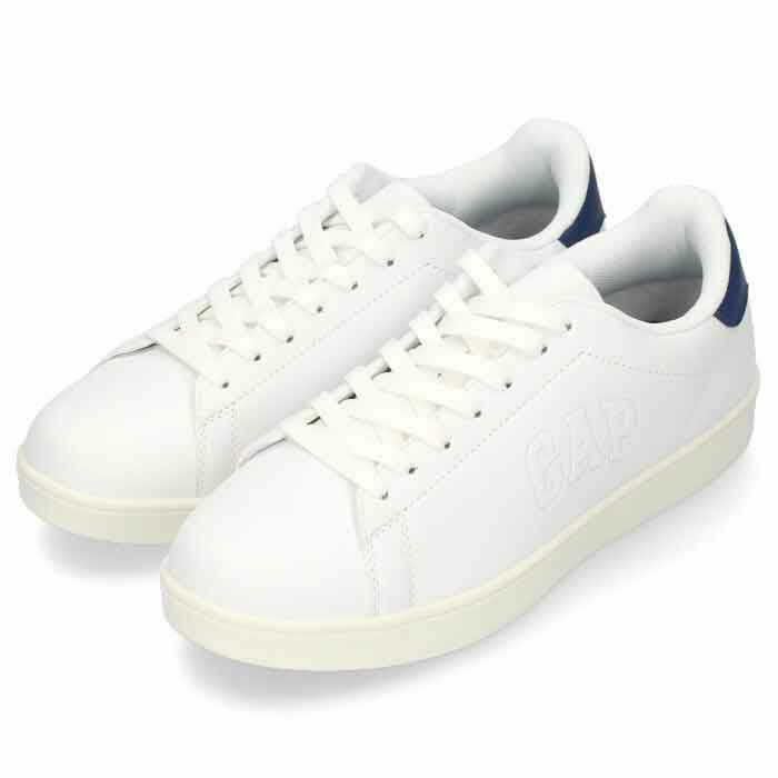 GAP ギャップ メンズ レディース スニーカー GPU12316 ホワイト ベージュ ブラック 黒 ローカット コートスニーカー 軽量 クッション性 靴