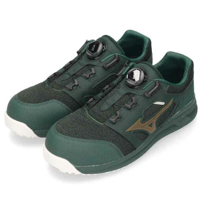 MIZUNO シューズ メンズ 安全靴 ミズノ オールマイティ LS II 52L BOA F1GA2202 ブラック 黒 グレー グリーン  ワーキングシューズ EEE ダイヤル式 