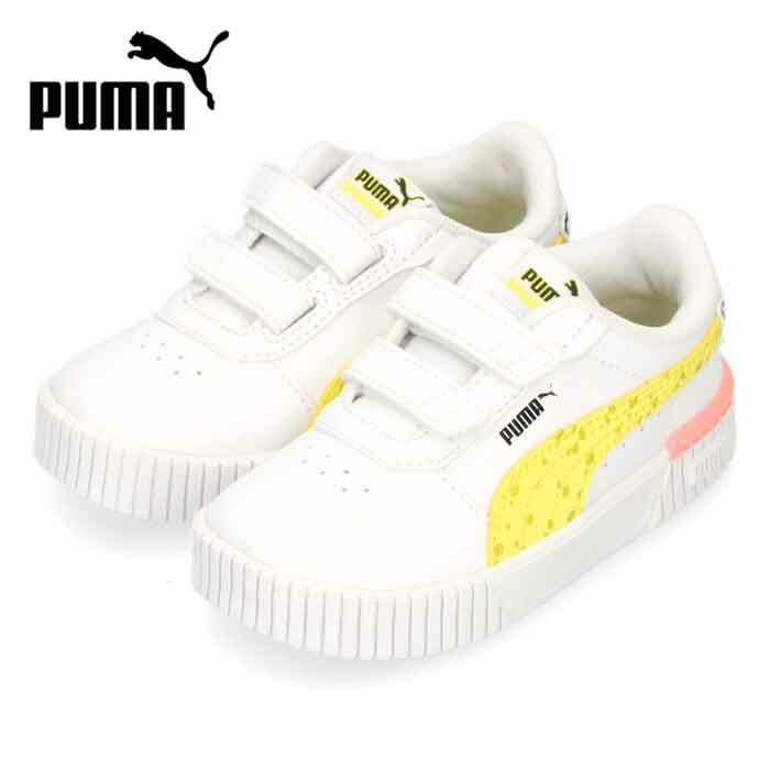 プーマ PUMA スニーカー ベビー キャリーナ 2.0 スポンジ・ボブ Ⅱ V インファント 393905 01 子供靴 ホワイト 靴 ローカット ベルクロ