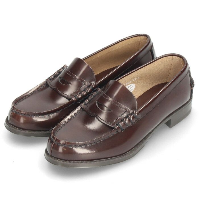 HARUTA 【サイズ交換OK】 ハルタ ローファー レディース 本革 304 コインローファー 定番 通学 学生 靴 2E 21.5～26.0cm ローター ブラウン クロ スクール
