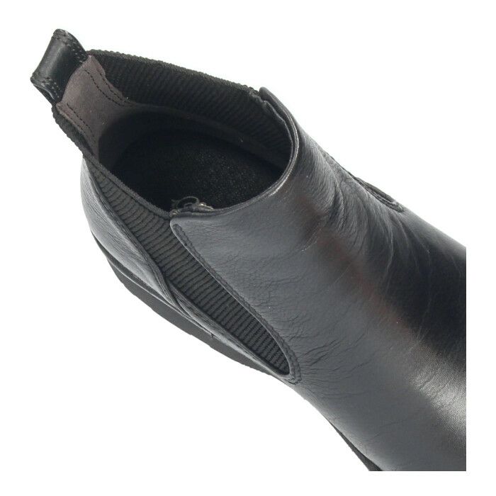 サイドゴアブーツ レディース 本革 ショート丈 軽量 幅広 4E ウエッジソール 靴 ブーツ 革靴 2847 Parade グレージュ ブラック カジュアル サイドゴア