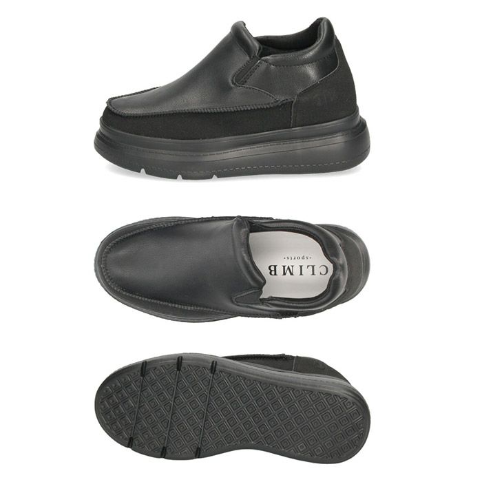 スニーカー レディース 厚底 スリッポンスニーカー PR-9078 ホワイト ベージュ ブラック カジュアル シューズ CLIMB SPORTS クライムスポーツ