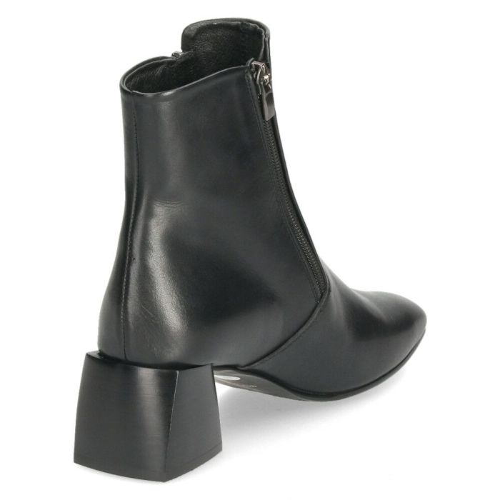 RABOKIGOSHI works ラボキゴシ ワークス ブーツ ヒール 靴 レディース ショートブーツ 12739 本革 黒 ブラック ファスナー 日本製