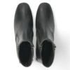 RABOKIGOSHI works ラボキゴシ ワークス ブーツ ヒール 靴 レディース ショートブーツ 12739 本革 黒 ブラック ファスナー 日本製