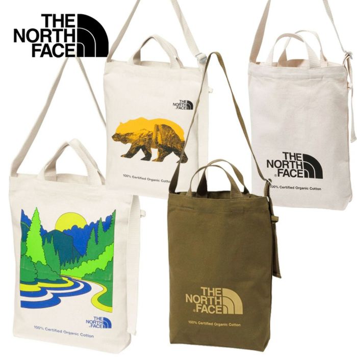 ノースフェイス バッグ キッズ トートバッグ ショルダー 肩掛け 斜め掛け NMJ82351 NC NP NK MM オーガニックコットントート プリント ロゴ THE NORTH FACE