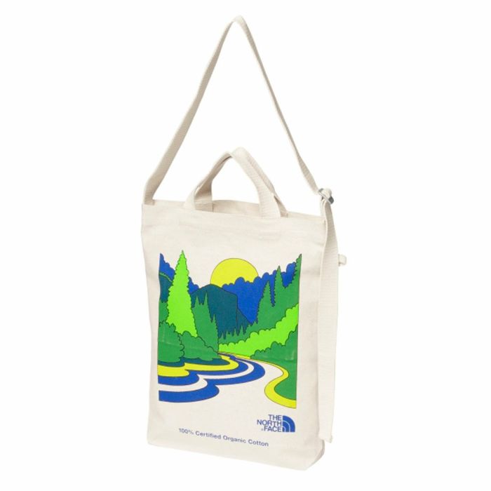 ノースフェイス バッグ キッズ トートバッグ ショルダー 肩掛け 斜め掛け NMJ82351 NC NP NK MM オーガニックコットントート プリント ロゴ THE NORTH FACE