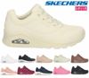 SKECHERS スケッチャーズ uno レディース スニーカー 厚底 シューズ エアクッション 73690 ウノ スタンド オン エア UNO-STAND ON AIR ストリート 普通幅 カジュアル 紐靴