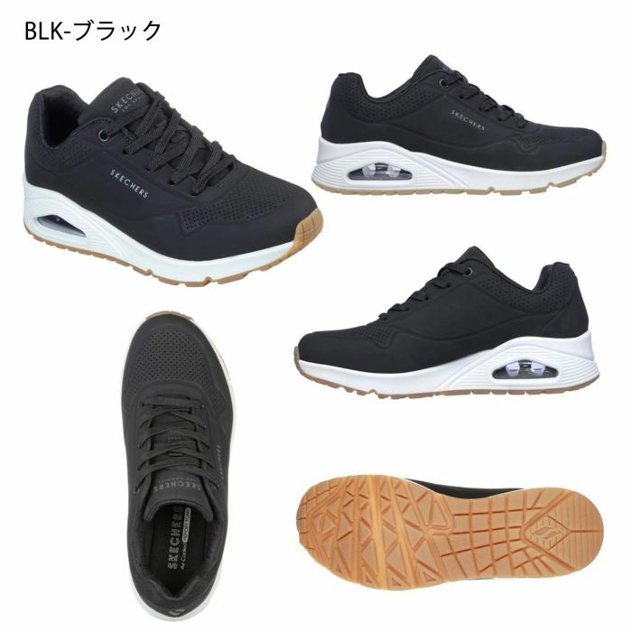 SKECHERS スケッチャーズ uno レディース スニーカー 厚底 シューズ エアクッション 73690 ウノ スタンド オン エア UNO-STAND ON AIR ストリート 普通幅 カジュアル 紐靴