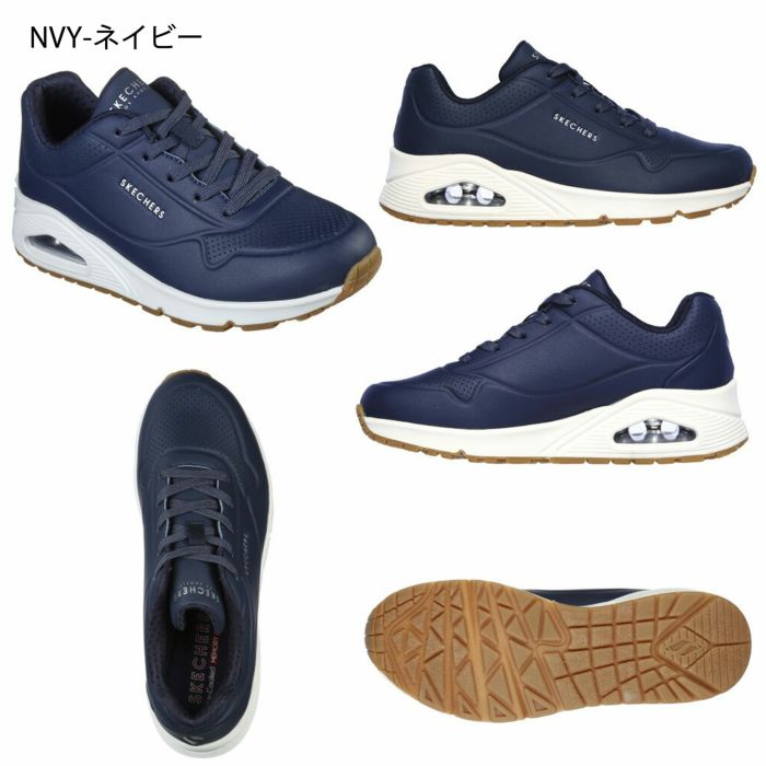 SKECHERS スケッチャーズ uno レディース スニーカー 厚底 シューズ エアクッション 73690 ウノ スタンド オン エア UNO-STAND ON AIR ストリート 普通幅 カジュアル 紐靴