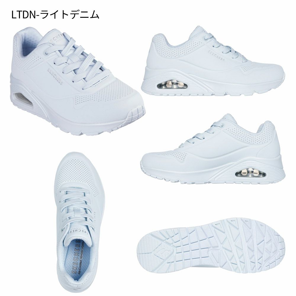 SKECHERS スケッチャーズ uno レディース スニーカー 厚底 シューズ エアクッション 73690 ウノ スタンド オン エア UNO-STAND ON AIR ストリート 普通幅 カジュアル 紐靴