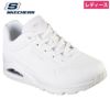 スケッチャーズ レディース スニーカー SKECHERS 厚底 シューズ エアクッション 73690 ウノ スタンド オン エア 黒 白 ストリート 普通幅