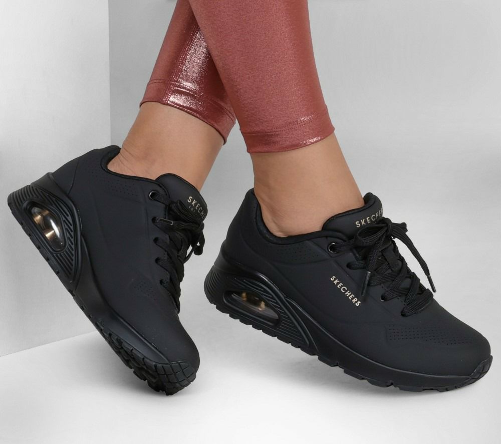 SKECHERS スケッチャーズ uno レディース スニーカー 厚底 シューズ エアクッション 73690 ウノ スタンド オン エア UNO-STAND ON AIR ストリート 普通幅 カジュアル 紐靴