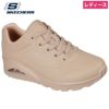 スケッチャーズ レディース スニーカー SKECHERS 厚底 シューズ エアクッション 73690 ウノ スタンド オン エア 黒 白 ストリート 普通幅