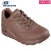 スケッチャーズ レディース スニーカー SKECHERS 厚底 シューズ エアクッション 73690 ウノ スタンド オン エア 黒 白 ストリート 普通幅