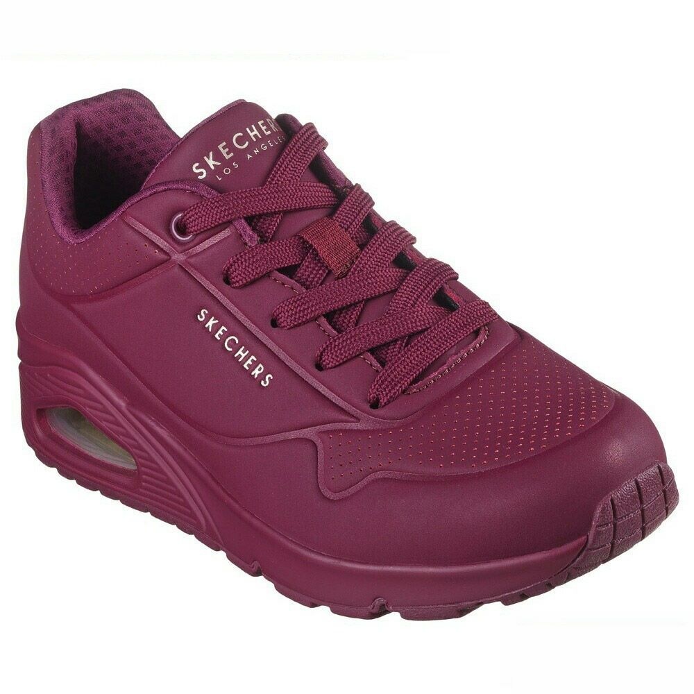 SKECHERS スケッチャーズ uno レディース スニーカー 厚底 シューズ エアクッション 73690 ウノ スタンド オン エア UNO-STAND ON AIR ストリート 普通幅 カジュアル 紐靴