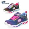 SKECHERS スケッチャーズ 光る 靴 キッズ スニーカー 女の子 Litebeams-Gleam N' Dream 10959L ブラック ネイビー ガールズ シューズ 子供靴 ベルクロ