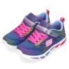 SKECHERS スケッチャーズ 光る 靴 キッズ スニーカー 女の子 Litebeams-Gleam N' Dream 10959L ブラック ネイビー ガールズ シューズ 子供靴 ベルクロ