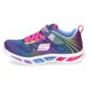 SKECHERS スケッチャーズ 光る 靴 キッズ スニーカー 女の子 Litebeams-Gleam N' Dream 10959L ブラック ネイビー ガールズ シューズ 子供靴 ベルクロ