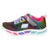 SKECHERS スケッチャーズ 光る 靴 キッズ スニーカー 女の子 Litebeams-Gleam N' Dream 10959L ブラック ネイビー ガールズ シューズ 子供靴 ベルクロ