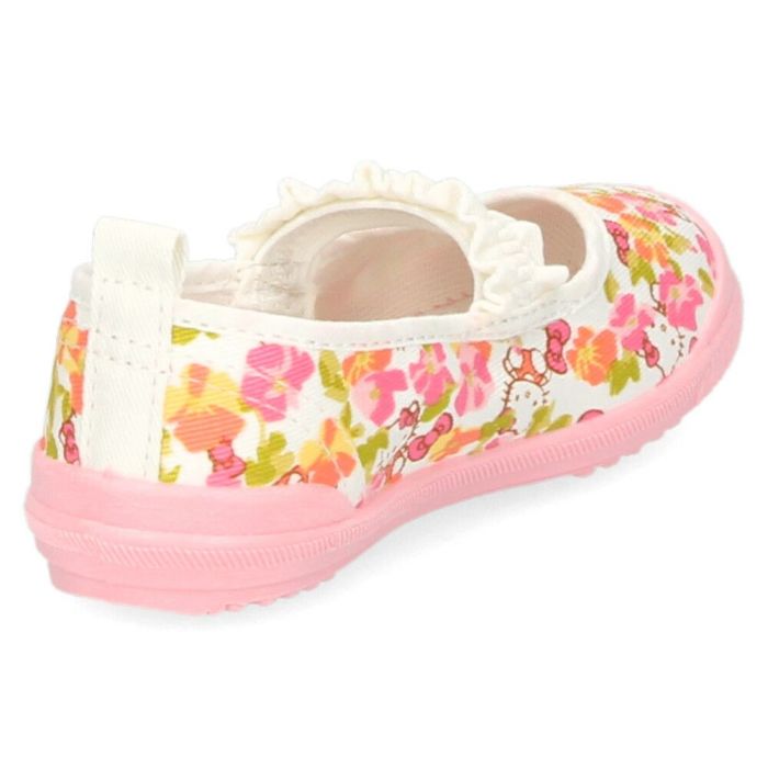 アサヒシューズ ハローキティー キッズ ジュニア上履き 女の子 S04 KD37051  KD37052 KD37053 白 ホワイト ピンク ネイビー バレーシューズ 子供 靴 2E ゴムバンド スリッポン ズック 日本製 