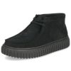 Clarks クラークス レザー スエード ワラビー ブーツ メンズ Torhill Hi トーヒルハイ 厚底 ブラック 黒 ダークサンド 26173663 26173664