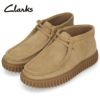 Clarks クラークス レザー スエード ワラビー ブーツ メンズ Torhill Hi トーヒルハイ 厚底 ブラック 黒 ダークサンド 26173663 26173664