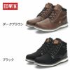 EDWIN エドウィン スニーカー メンズ 防水 防滑 EDW-7982 ブラック ブラウン 黒 茶色 カジュアルシューズ 幅広 靴